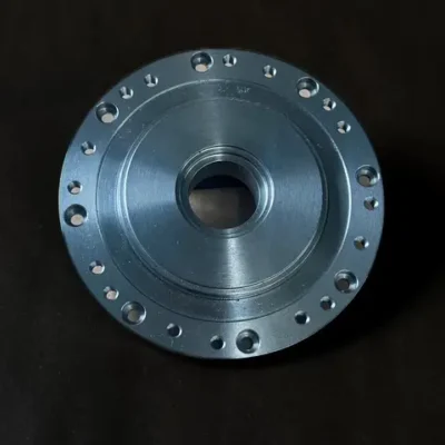 High-tolerance flange with precision-cut bolt pattern.